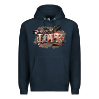 Navy Love America 4th of july Premium Hoodie - HowdyJamesFarm