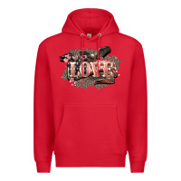 Red Love America 4th of july Premium Hoodie - HowdyJamesFarm