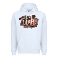 White Love America 4th of july Premium Hoodie - HowdyJamesFarm