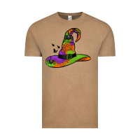 Vintage Coffee Witch Hat With Spiders Vintage Tee - Jasminsmagicworld