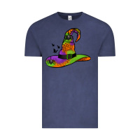 Vintage Denim Witch Hat With Spiders Vintage Tee - Jasminsmagicworld