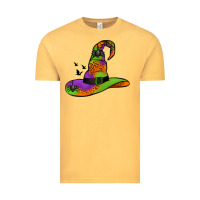 Vintage Mustard Witch Hat With Spiders Vintage Tee - Jasminsmagicworld