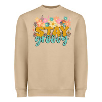 Mushroom stay groovy Heavyweight Sweatshirt - MaliasSmallBusiness