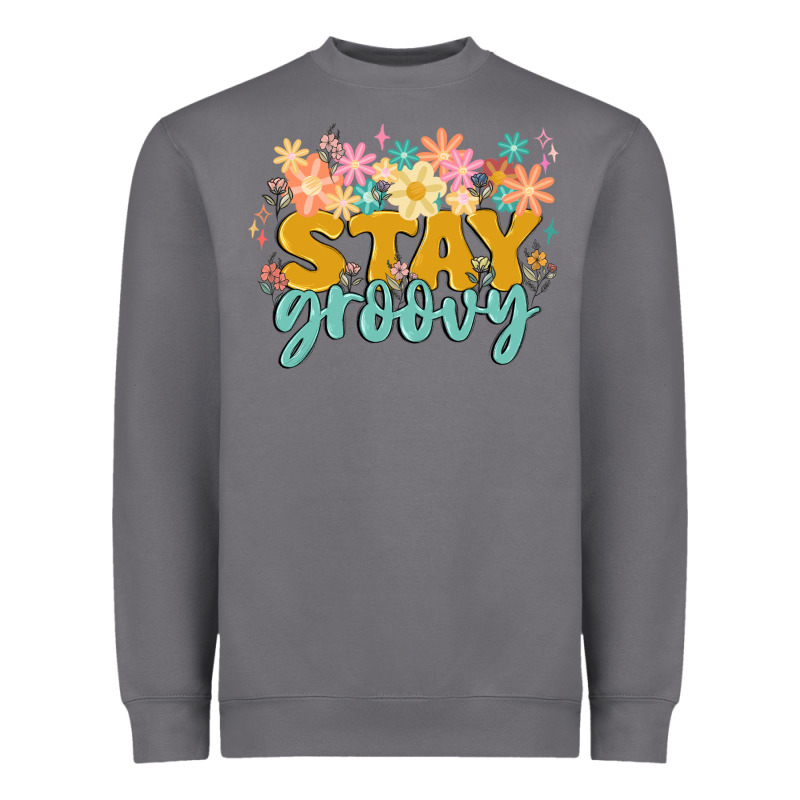 Stay Groovy Heavyweight Sweatshirt by MaliasSmallBusiness | Teevron