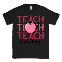 Black teach with love Classic Tee - JahusDesignShop