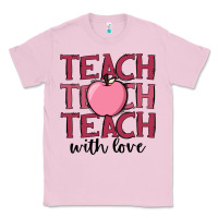 Bubblegum Pink teach with love Classic Tee - JahusDesignShop