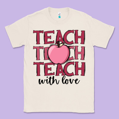Teach With Love Classic Tee Designed By Jahusdesignshop
