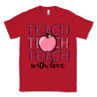 Red teach with love Classic Tee - JahusDesignShop
