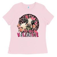 Be My Valentine Holstein Cow Valentine's Day Ladies Tee | Teevron