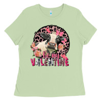 Matcha be my valentine holstein cow valentine's day Ladies Tee - FaDigitalArtStudio