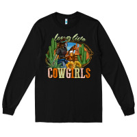 Black long live cowgirls Long Sleeve Tee - NancyCooperArtShop