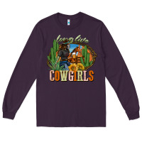 Plum long live cowgirls Long Sleeve Tee - NancyCooperArtShop