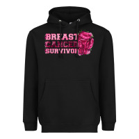 Black Breast Cancer Survivor Heavyweight Hoodie - texasbilliewilder