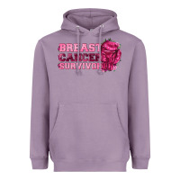 Lavender Breast Cancer Survivor Heavyweight Hoodie - texasbilliewilder