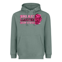 Sage Breast Cancer Survivor Heavyweight Hoodie - texasbilliewilder
