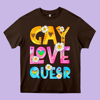 Gay Love Queer Heavy Core Tee Designed By Hra Design Shop