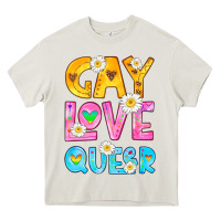 Cream gay love queer Heavy Core Tee - HRA Design Shop