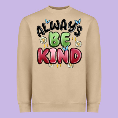 Always Be Kind Heavyweight Sweatshirt Designed By Maliassmallbusiness
