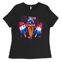 Black 4th of July ice creams Ladies Tee - Neo Western