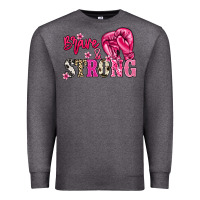 Charcoal Heather brave and strong Premium Sweatshirt - NancyCooperArtShop