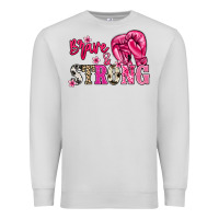 Dove Grey brave and strong Premium Sweatshirt - NancyCooperArtShop