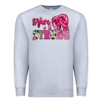 Heather Grey brave and strong Premium Sweatshirt - NancyCooperArtShop