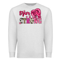 Oatmeal Heather brave and strong Premium Sweatshirt - NancyCooperArtShop