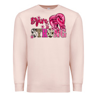 Pale Pink brave and strong Premium Sweatshirt - NancyCooperArtShop