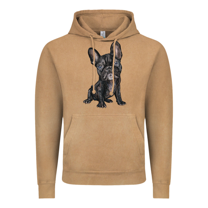 French Bulldog Vintage Hoodie by BarkalooDesign | Teevron