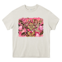 Cream pink camouflage bunny background Heavy Core Tee - BarkalooDesign