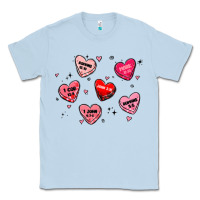 Dusty Blue howdy valentine Classic Tee - MaliasSmallBusiness