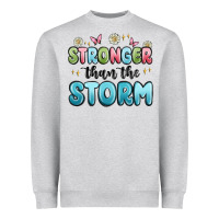 Heather Grey stronger than the storm Heavyweight Sweatshirt - MaliasSmallBusiness