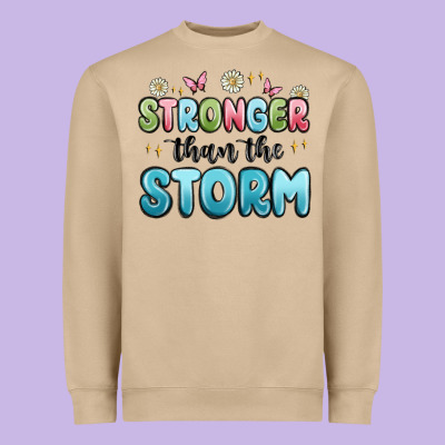 Stronger Than The Storm Heavyweight Sweatshirt Designed By Maliassmallbusiness