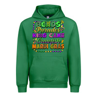 Emerald Beads parades king cake crawfish Mardi Gras Urban Hoodie - FaDigitalArtStudio