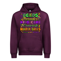 Mauve Wine Beads parades king cake crawfish Mardi Gras Urban Hoodie - FaDigitalArtStudio
