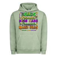 Pigment Oil Green Beads parades king cake crawfish Mardi Gras Urban Hoodie - FaDigitalArtStudio