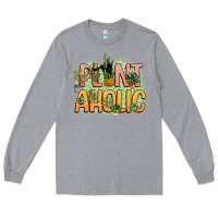 Heather Grey plantaholic Long Sleeve Tee - NancyCooperArtShop