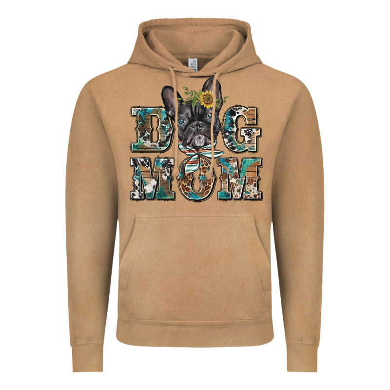 Dog Mom French Bulldog Vintage Hoodie by BarkalooDesign | Teevron