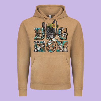 Dog Mom French Bulldog Vintage Hoodie Designed By Barkaloodesign