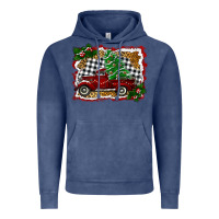Vintage Denim Christmas Truck With Christmas Tree Vintage Hoodie - RanaPortraitStore