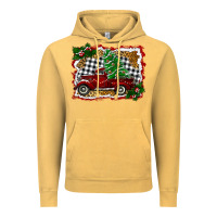 Vintage Mustard Christmas Truck With Christmas Tree Vintage Hoodie - RanaPortraitStore