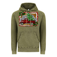 Vintage Olive Christmas Truck With Christmas Tree Vintage Hoodie - RanaPortraitStore