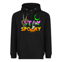 Black Stay spooky Heavyweight Hoodie - NancyCooperArtShop