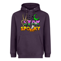 Plum Stay spooky Heavyweight Hoodie - NancyCooperArtShop