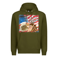 Army Green god bless the usa Premium Hoodie - TumblerDesignByShophia