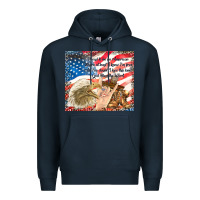 Navy god bless the usa Premium Hoodie - TumblerDesignByShophia