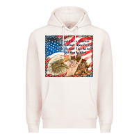 Pale Pink god bless the usa Premium Hoodie - TumblerDesignByShophia
