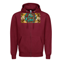 Burgundy be kind bees license plate Zipper Hoodie - Artiststas