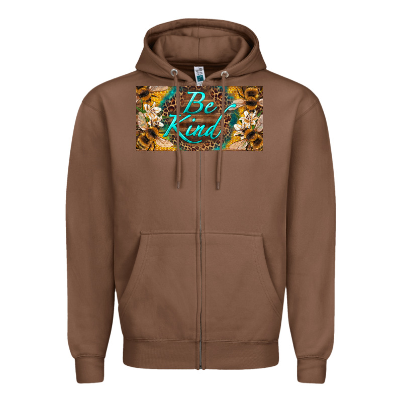 Be Kind Bees License Plate Zipper Hoodie by Artiststas | Teevron