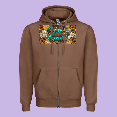 Be Kind Bees License Plate Zipper Hoodie Designed By Artiststas